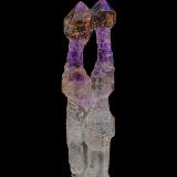 Quartz (variety amethyst)<br />Karur District, Tamil Nadu, India<br />4.1 x 1.1 cm<br /> (Author: am mizunaka)