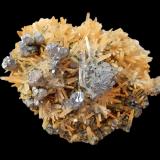 Quartz and Dolomite and Galena<br />Borieva Mine, Madan mining area, Rhodope Mountains, Smolyan Oblast, Bulgaria<br />90 mm x 70 mm x 20 mm<br /> (Author: Dany Mabillard)