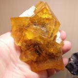 Fluorite<br />Malwine Mine, Bergmännisch Glück Flacher vein, Wismut shaft 29b, Frohnau, Annaberg-Buchholz, Annaberg District, Erzgebirgskreis, Saxony/Sachsen, Germany<br />Specimen size 10 cm, largest crystals 4 cm<br /> (Author: Tobi)