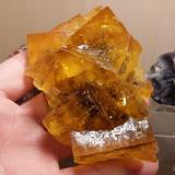 Fluorite<br />Malwine Mine, Bergmännisch Glück Flacher vein, Wismut shaft 29b, Frohnau, Annaberg-Buchholz, Annaberg District, Erzgebirgskreis, Saxony/Sachsen, Germany<br />Specimen size 10 x 7 cm<br /> (Author: Tobi)