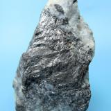Bismuth, Quartz, Bismuthinite<br />Dolores Mine, Dolores Mining Group, Las Lomas, Pozoblanco, Comarca Los Pedroches, Córdoba, Andalusia, Spain<br />59 mm x 34 mm<br /> (Author: Carles Millan)