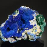 Azurite<br />Apex Mine, Jarvis Peak, Beaver Dam Mountains, Tutsagubet District, Washington County, Utah, USA<br />6.6 x 4.9 x 3.7 cm<br /> (Author: Michael Shaw)