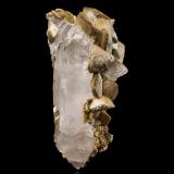 Siderita en Cuarzo con Ferberita y FluorapatitoMinas da Panasqueira, Aldeia de São Francisco de Assis, Covilhã, Castelo Branco, Cova da Beira, Centro, Portugal12 x 11 x 21 cm / Cristal principal: 4.2 cm. (Autor: Museo MIM)