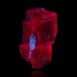 Corundum (variety ruby) with Calcite<br />Mogok Township, Pyin-Oo-Lwin District, Mandalay Region (Mandalay Division), Myanmar (Burma)<br />4.5 x 3.5 x 7 cm<br /> (Author: MIM Museum)