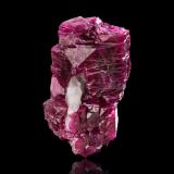 Corundum (variety ruby) with Calcite<br />Mogok Township, Pyin-Oo-Lwin District, Mandalay Region (Mandalay Division), Myanmar (Burma)<br />4.5 x 3.5 x 7 cm<br /> (Author: MIM Museum)