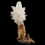 Calcite<br />Nandan, Hechi Prefecture, Guangxi Zhuang Autonomous Region, China<br />18 x 13 x 28 cm / main crystal: 6.3 cm<br /> (Author: MIM Museum)