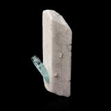 Beryl (variety aquamarine) on OrthoclaseChhappu, Shigar District, Gilgit-Baltistan (Northern Areas), Pakistan10 x 7 x 23.5 cm / main crystal: 8.5 cm (Author: MIM Museum)
