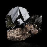 Volborthite<br />Milpillas Mine, Cuitaca, Municipio Santa Cruz, Sonora, Mexico<br />3 x 2.5 x 2 cm / main crystal: 1.8 cm.<br /> (Author: MIM Museum)