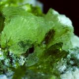 Prehnite, Epidote, Fluorite<br />Quarries on gneiss, Arvigo, Calanca Valley, Mesolcina Valley, Grischun (Grisons; Graubünden), Switzerland<br />2,5 x 2 cm<br /> (Author: Volkmar Stingl)