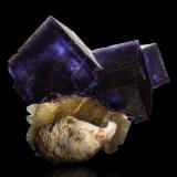 Fluorite, Baryte<br />Annabel Lee Mine, sub-Rosiclare level, Harris Creek Sub-District, Hardin County, Illinois, USA<br />15.5 x 16.5 x 11 cm / main crystal: 11.2 cm<br /> (Author: MIM Museum)