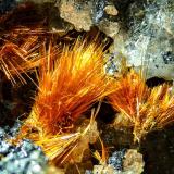 Ludlockita<br />Mina Tsumeb, Tsumeb, Región Otjikoto, Namibia<br />5 mm<br /> (Autor: Borja Sainz de Baranda)