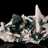 Fluorite, Quartz<br />Hexigten Banner (Kèshíkèténg Qí), Chifeng (Ulanhad), Inner Mongolia Autonomous Region, China<br />21 x 12.5 x 11 cm / main crystal: 6.1 cm<br /> (Author: MIM Museum)