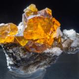 Sphalerite with DolomiteMina de Áliva (Mina Las Mánforas), zona Minera Áliva, Camaleño, Comarca Liébana, Cantabria, España3.5 × 3.3 × 1.8 cm (Author: Jordi Fabre)