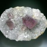 Fluorite on Baryte<br />Beihilfe Mine, Halsbrücke, Freiberg District, Erzgebirgskreis, Saxony/Sachsen, Germany<br />14x10x3 cm<br /> (Author: Jesse Fisher)