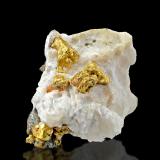 Gold, quartz, arsenopyrite<br />Diltz Mine, Mariposa, Whitlock District, Mariposa County, California, USA<br />Specimen size 2,5 x 2 cm<br /> (Author: Tobi)