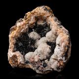 Goethite on Quartz<br />Chaillac, Indre, Centre-Val de Loire, France<br />11 x 6.5 x 10 cm / main crystal: 1.2 cm.<br /> (Author: MIM Museum)