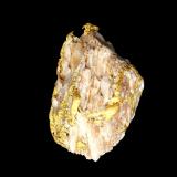 Gold, Quartz<br />Mulgrave River, Far North Queensland Region, Queensland, Australia<br />2 cm<br /> (Author: Tobi)