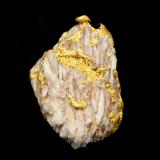 Gold, Quartz<br />Mulgrave River, Far North Queensland Region, Queensland, Australia<br />2 cm<br /> (Author: Tobi)