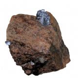 Molibdenita, Grosularia<br />Mina Roca del Turó, Costabona, Espinavell (Espinabell), Molló, Comarca Ripollès, Gerona / Girona, Cataluña / Catalunya, España<br />61 mm x 53 mm Cristal mayor: 16 mm Masa: 209 g<br /> (Autor: Carles Millan)
