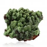 Austinita (variedad cuprífera) con limonita pseudo Calcita<br />Mina Christiana, Minas Kamariza, Agios Konstantinos, Distrito minero Lavrion, Prefectura Attikí (Attica), Grecia<br />8 x 8 x 4.5 cm<br /> (Autor: Museo MIM)