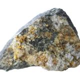 Gold, quartz<br />Ciamousira Mountain, Brusson, Val d'Ayas, Aosta Valley (Val d'Aosta), Italy<br />Specimen size 5 x 3,5 cm<br /> (Author: Tobi)