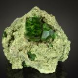 Andradite (variety demantoid)<br />Belqeys Mountain, Takab, West Azerbaijan Province, Iran<br />5.1 x 4.2 x 3.9 cm<br /> (Author: Michael Shaw)