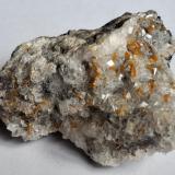 Vanadinite, CalciteMina San Carlos (Mina Apex), San Carlos, Municipio Manuel Benavides, Chihuahua, México6 x 5,5 cm (Author: Volkmar Stingl)