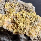 Wulfenite<br />Oneta Mine, Riso Valley, Bergamo Province, Lombardy/Lombardia, Italy<br />4,5 x 3 cm<br /> (Author: Volkmar Stingl)