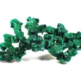 Malachite (variety fibrous malachite)<br />New Cornelia Mine, Ajo, Little Ajo Mountains, Ajo District, Pima County, Arizona, USA<br />86 mm x 46 mm x 10mm<br /> (Author: Don Lum)
