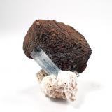 Siderite, Aquamarine, Feldspar<br />Erongo Mountain, Usakos, Erongo Region, Namibia<br />35 mm x 32 mm x 28 mm<br /> (Author: Don Lum)