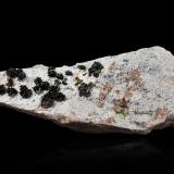 Vésigniéite with Dickite<br />Milpillas Mine, Cuitaca, Municipio Santa Cruz, Sonora, Mexico<br />15 x 6.5 x 4 cm / main crystal: 0.4 cm.<br /> (Author: MIM Museum)