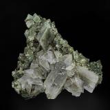 K Feldspar (variety adularia), Chlorite Group, Quartz<br />Southern Alps mountain range, New Zealand<br />5.3 x 3.8 cm<br /> (Author: am mizunaka)