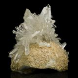 Quartz on Baryte<br />Les Ribots, Huez, Grenoble, Isère Departament, Auvergne-Rhône-Alpes, France<br />21 x 20 x 25 cm / main crystal: 8.4 cm<br /> (Author: MIM Museum)