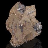Rutile on Rutile after HemaiteAmbatofinandrahana, Distrito Ambatofinandrahana, Región Amoron'i Mania, Provincia Fianarantsoa, Madagascar9.5 x 3 x 11.5 cm / main crystal: 2.9 cm. (Author: MIM Museum)