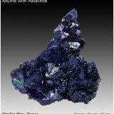 Azurite with Malachite<br />Milpillas Mine, Cuitaca, Municipio Santa Cruz, Sonora, Mexico<br />50 mm x 50 mm x 30 mm<br /> (Author: silvia)