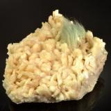 Actinolite (variety byssolite) on Albite (variety pericline)<br />Guttannen, Interlaken-Oberhasli, Hasli Valley, Bern, Switzerland<br />7.7 x 6.4 x 3.6 cm<br /> (Author: Michael Shaw)