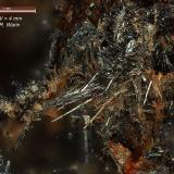 Stibnite<br />Antimonmine Goesdorf Mine, Goesdorf, Wiltz Canton, Luxembourg<br />< 1 mm<br /> (Author: Roger Warin)