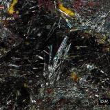 Stibnite<br />Antimonmine Goesdorf Mine, Goesdorf, Wiltz Canton, Luxembourg<br />< 1 mm<br /> (Author: Roger Warin)