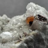Hydroxylbastnäsite-(Ce), Allanite-(Ce)Trimouns Mine, Luzenac, Haute-Ariège, Foix, Ariège Department, Occitanie, FranceFoV ca. 2 x 1,5 cm (Author: Volkmar Stingl)
