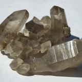 Bertrandite, Quartz (variety smokey quartz)Kara-Oba, Betpak-Dala (Bet-Pak-Dala) Desert, Karaganda Region, Kazakhstan5,5 x 4 cm (Author: Volkmar Stingl)