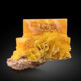 Wulfenite with MimetiteLa Morita Mine, Municipio Ascención, Chihuahua, Mexico14 x 9 x 10.5 cm / main crystal: 9.8 cm. (Author: MIM Museum)