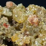 Calomel with Eglestonite, Mercury and CinnabarGrupo minero Mariquita, Cerro de las Minas, Usagre, Comarca Campiña Sur, Badajoz, Extremadura, Españamain crystal size: 0.7 × 0.6 cm (Author: Jordi Fabre)