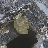 Azufre<br />Mina Caracocha, Cabarcos, Riamonte de Abaixo, Cervantes, Comarca Os Ancares, Lugo, Galicia / Galiza, España<br />Campo de visión de  4 mm.<br /> (Autor: Antonio Carmona)