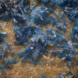 Clinoclasa<br />Mina Ángeles 1ª, Paterna del Campo, Comarca El Condado, Huelva, Andalucía, España<br />Campo de visión de  1 mm.<br /> (Autor: Antonio Carmona)