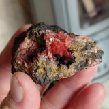 Rhodochrosite
Wolf Mine, Herdorf, Siegerland, Rhineland-Palatinate/Rheinland-Pfalz, Germany
Specimen size 6 x 4 cm, largest crystals 4 mm
 (Author: Tobi) Rhodochrosite<br />Wolf Mine, Herdorf, Siegerland, Rhineland-Palatinate/Rheinland-Pfalz, Germany<br />Specimen size 6 x 4 cm, largest crystals 4 mm<br /> (Author: Tobi)