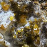 Descloizita<br />Mina San Francisco (antigua mina Pura), Higuera de Llerena, Comarca Campiña Sur, Badajoz, Extremadura, España<br />Campo de visión de  2 mm.<br /> (Autor: Antonio Carmona)