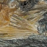 Valentinite with StibniteMina María Teresa (Mina Santa Teresa), Parajes Concostura y Argatón, Riaño, Comarca Montaña de Riaño, León, Castilla y León, España4.8 × 2.9 × 1.9 cm (Author: Jordi Fabre)