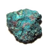 Alfredopetrovite, Chalcomenite, Krut'aiteMina El Dragón, Provincia Antonio Quijarro, Departamento Potosí, Bolivia10 mm x 9 mm. Mass: 0.54 g. (Author: Carles Millan)