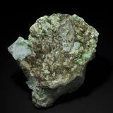 Quartz, Adularia, Chlorite Group<br />Southern Alps mountain range, New Zealand<br />9.3 x 8.2 cm<br /> (Author: am mizunaka)