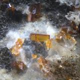 CalderonitaMina San Francisco (antigua mina Pura), Higuera de Llerena, Comarca Campiña Sur, Badajoz, Extremadura, EspañaCampo de visión de  1 mm. (Autor: Antonio Carmona)